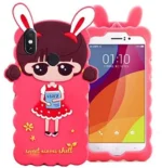 3D Girl Kitty Soft Rubber Back case Cover