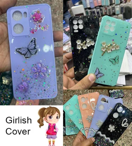 Fancy Glitter Back Cover for Girls